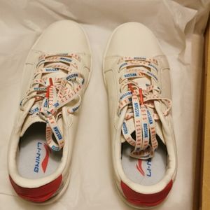 Russian themed white sneaker
